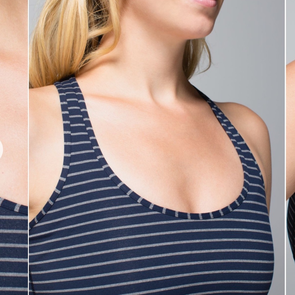 Lululemon Cool Racerback
West2east Stripe Inkwell Heathered Slate size 8
